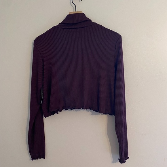 Cropped Long Sleeve Ribbed Y2K Top XL Arizona Jean Co NWT - Picture 4 of 5